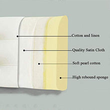 N / A Cuscino Comodino Testata Cuscino: Semplici E Moderni con Rivestimento Sfoderabile E Lavabile, Schienale in Cotone Celeste con Cuscino in Lino E Cotone-con testiera - 180 * 58 * 10 cm_Un