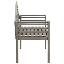 vidaXL Panchina da Giardino Cuscino 135cm Massello d'Acacia Grigio
