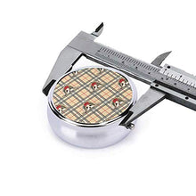 Scatola rotonda per medicina portatile, mini pillole in metallo, dispenser per pillole tascabili, borsa da viaggio, regalo per feste, Biewer, Yorkie Plaid