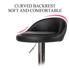 Poltrone Nubao Bar Stool Sgabello Alto PU, Regolabile in Altezza, Ricevimento, Bar, caffè, Salone di Bellezza, Barber Shop, Black & Red (Color : Black+Red)