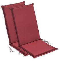 sleepling 193927 Set di 2 Cuscini per Sedia con Schienale Alto da Giardino, 120 x 50 x 6 cm, Rosso