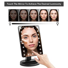 GERUIKE Specchio Trucco con Luci,Specchio Trucco con Ingrandimento 10X,Specchio con LED, Specchio per il Trucco Cosmetico, Touch Screen Ricaricabile USB