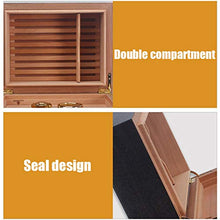 WLMGWRXB Humidor per sigari da Tavolo, Scatola per sigari in Cedro con Vassoio, igrometro in Vetro e umidificatore Rettangolare