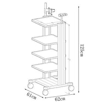 Carrello per Sistema Endoscopico con Supporto per Computer, Scaffale per Strumenti Multistrato in Sala Operatoria, Carrello per Attrezzature Mediche per Endoscopia Gastrointestinale Ospedaliera