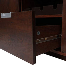 Mendler Portabottiglie Mobile per Vini HWC-F64 40x120x90cm Legno Scuro Noce
