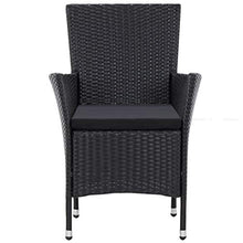 FAMIROSA Sedie da Giardino Set 2 pz Polyrattan Nero