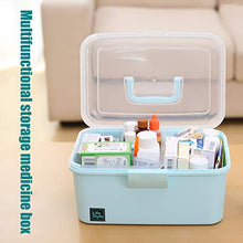 RNICE - Cassetta per medicine, portatile, multifunzione, kit di pronto soccorso, in plastica per pillole