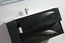 Mobiletto per bagno di design elegante, semplice, 80 cm, colore: nero