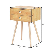 LICHUAN Comodino Comodino Comodino Moderno Comodino Comodino 2 Cassetti Comodino Naturale Mobili Camera Da Letto Fine Tavolo Facile Da Assemblare