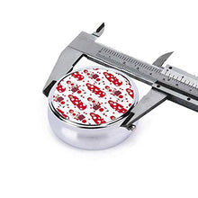 Yayoi Kusama - Contenitore rotondo per pillole con 3 scomparti, in metallo, per medicina e vitamine, per viaggi all'aperto