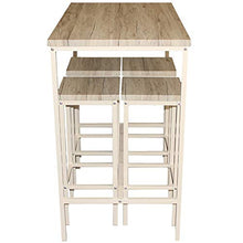 yelloo MOD. RICCIONE Set Tavolo Bar e 4 SGABELLI Beige 110x66xH110 Mobili Cucina