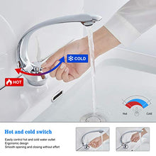 BONADE Rubinetto miscelatore per lavabo, rubinetto, rubinetto, miscelatore per lavabo, in ottone cromato, monocomando, per bagno