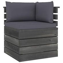 FAMIROSA Set Divani da Giardino su Pallet 6 pz con Cuscini Massello Pino-1851