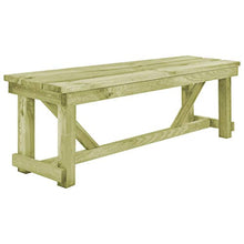 FAMIROSA Panchina da Giardino 140 cm in Legno di Pino Impregnato