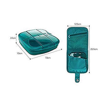 Contenitore per pillole con contenitore per medicina con multi borsa portatile, scatola verde con borsa