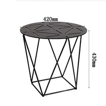 Yyqx Comodino Tavolino da Salotto con Balcone Geometrico, Semplice tavolino da Salotto Creativo in Ferro battuto Comodini Letto