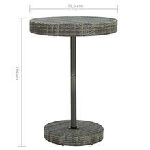 FAMIROSA Tavolo da Giardino Grigio 75,5x106 cm in Polyrattan