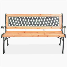 BIGTO, Panca da Giardino in Metallo e Legno