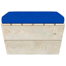 vidaXL Ottomana da Giardino su Pallet con Cuscino in Legno di Abete