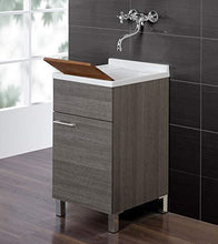 FERIDRAS Mondo Lavatoio, Resina, Rovere Scuro, 50x45x83 cm
