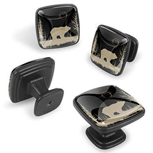 Orso luna Pomelli per Porta Set di 4 Pomelli per Mobili Manopole per Cassetti Cucina Armadio Vetro