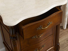 Simone Guarracino Luxury Design Comodino Gerald Stile Barocco Italiano Noce Marmo Crema