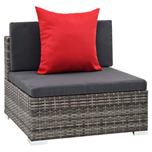 Tidyard Set Divani da Giardino 23 pz in Polyrattan Grigio #3