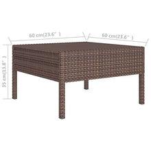 SKM Set Divani da Giardino 6 pz con Cuscini in Polyrattan Marrone (39kg) Marrone-6981