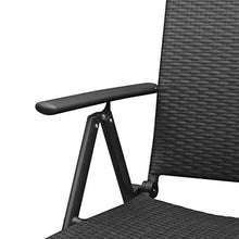 FAMIROSA Sedie da Giardino 4 pz in Polyrattan Nero-3105