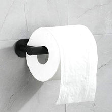 Set Accessori da Bagno Nero Adesivo 60cm Portasciugamani con Porta Carta Igienica 30cm Asciugamano Anello e Gancio, 4 pezzi