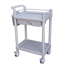 Carrello a rulli, Grande portaoggetti Parrucchiere Carrello in plastica ABS per Salone di Bellezza 2 Supporto 150 kg grigioZHFZD