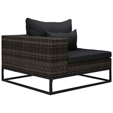 vidaXL Set Divani da Giardino 5 pz con Cuscini in Polyrattan Grigio
