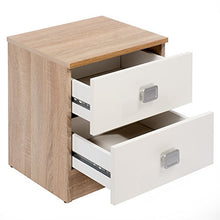 Studio Decor Champion Comodino, Legno, Color Cambria e Bianco, 44x43x34 cm