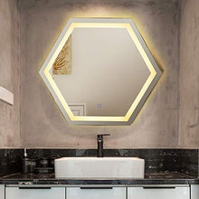 Bagno Specchio Parete Specchi, LED Illuminato Specchio Cosmetico Specchio per Il Trucco, di Differenti Temperature di Colore, con Defogger Dimmer E Touch Interruttore