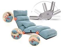 H-ei Tatami Pigro Divano Singolo Tessuto Divano Letto Camera da Letto Finestra Regolabile Sedia Rimovibile e Lavabile Design Due Stili (Color : Lake Blue, Size : S)