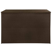 vidaXL Contenitore per Esterni in Polyrattan Marrone Portaoggetti Cassa Baule
