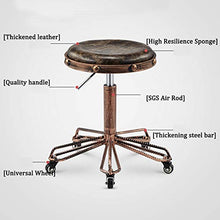 Creator-Z Sgabello Girevole Altezza Regolabile per Parrucchieri Barber Manicure Massaggio Tattoo Beauty Salon Spa, Rotondo,Nero