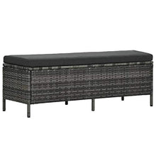 SKM Set Divani da Giardino 3 pz con Cuscini in Polyrattan Grigio (55.82kg)