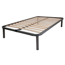 SomnusSana - Rete in Ferro con Piedi e Doghe in Legno cm 120x195 H40 una piazza misura personalizzata
