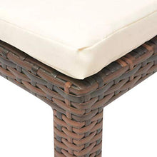 Tidyard Lettini da Giardino, Lettino Prendisole Regolabile con Cuscino in Polirattan Marrone