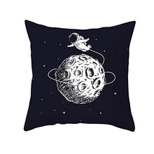 SHENSHI Federe Cuscini Divano 45X45,Cosmic Space Cartoon Anime Pilot Throw Pillow Covers, Car Office Sofa Lumbar Cushion Cover, Household Decoration Goods Set of 4, Planet