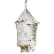 Loberon Poltrona sospesa Raffaelle, Ferro, Cotone, L/A/P ca. 80/130/100 cm, Bianco