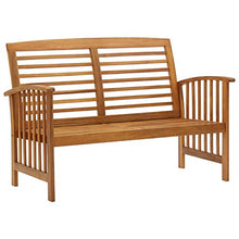 Tidyard Panca da Esterni, Panchina da Giardino in Legno Massello d'Acacia,Arredi da Esterno,119 x 67 x 83 cm,