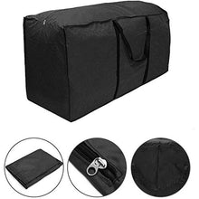 Custodia per cuscini per mobili da esterno, Custodia per cuscini per mobili Custodia impermeabile Custodia grande Cuscino portatile per cuscino da giardino esterno Pacchetto pad - Nero