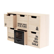 Home Deco Factory Conservazione, Legno, Marrone Nero, 33 x 11 x 22 cm