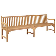 vidaXL Panca da Giardino con Cuscino Azzurro 240 cm Massello di Teak