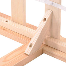 Letto in legno massiccio con testiera e rete a doghe, naturale (200 x 90 cm)