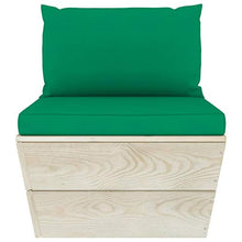 FAMIROSA Set Divani da Giardino su Pallet 5 pz con Cuscini Legno Abete-3461