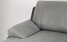 Dafne Italian Design Divano 2 posti. Tessuto Antracite, Silver (cm. 203 x 99 x 91h)