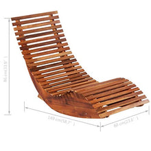 vidaXL Legno di Acacia Sedia a Sdraio Dondolo Esterni Letto Lettino Prendisole